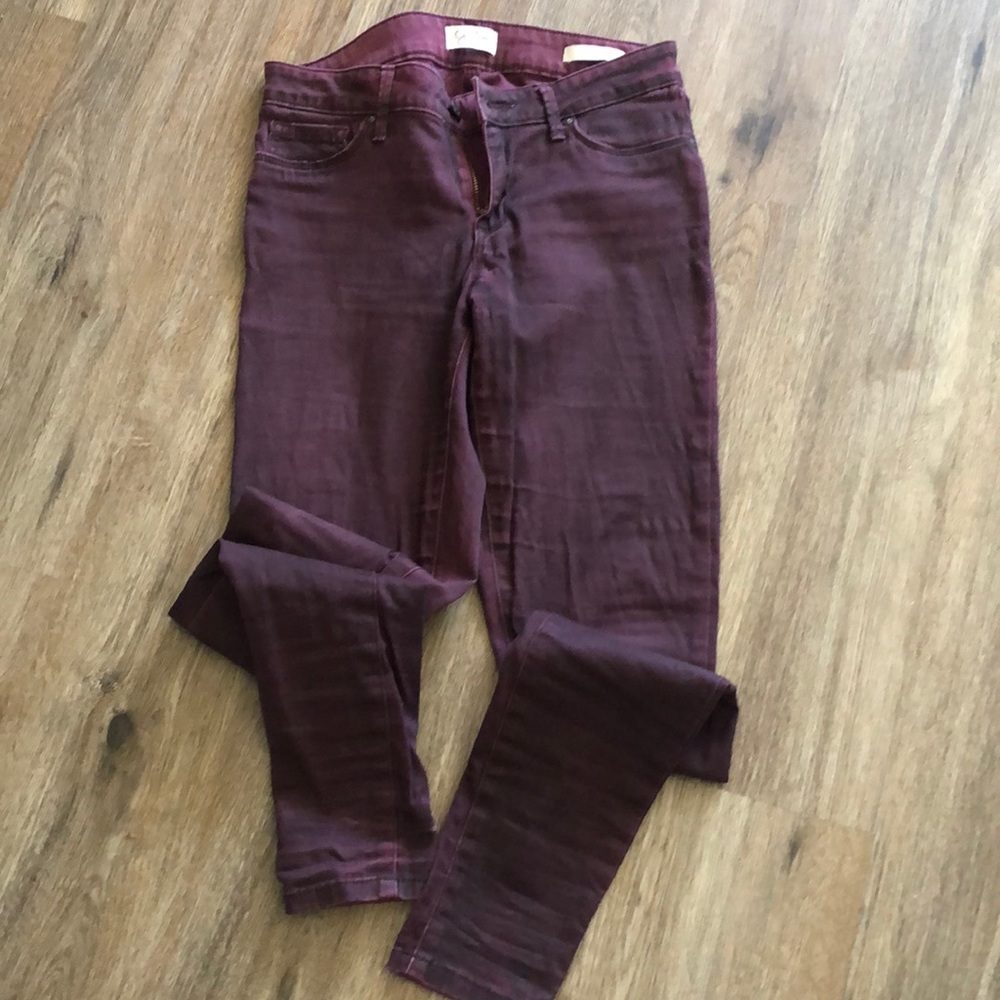 Jessica Simpson burgundy Jeans